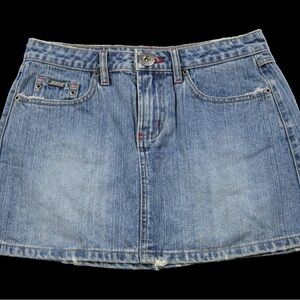 size s denim mini skirt